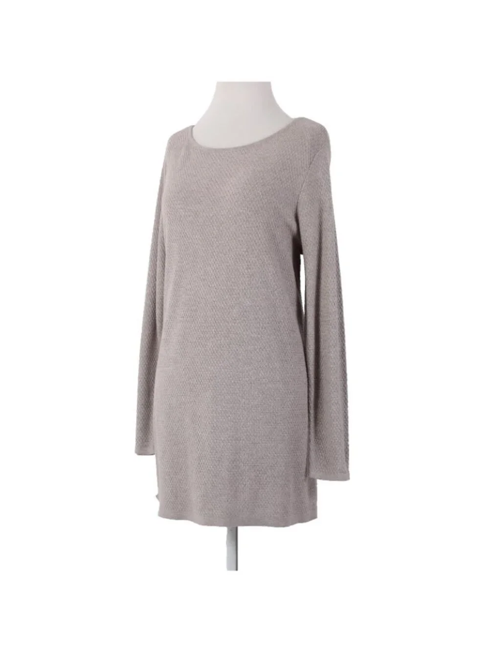 J Jill Sweater Sz M Brown Knit Long Sleeve Cotton Viscose Nylon Sweater